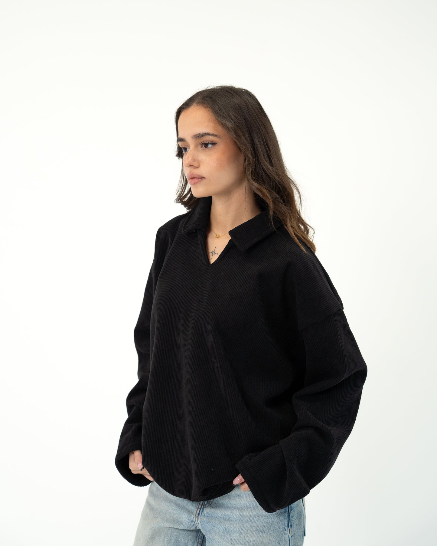 THE HAVEN COLLAR SWEATER.